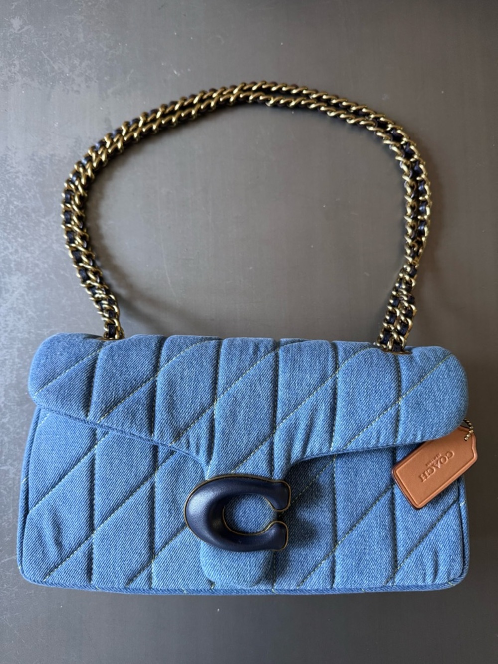 NWOT Coach Tabby Shoulder Bag 26 With Quilting in denim